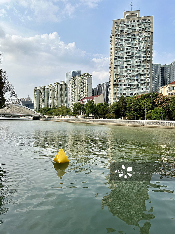 上海蝴蝶湾公园苏州河水岸自然风景图片素材