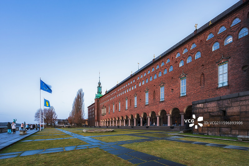 Sweden，斯德哥尔摩市政厅Stockholms Stadshus，国王岛Kungsholmen图片素材