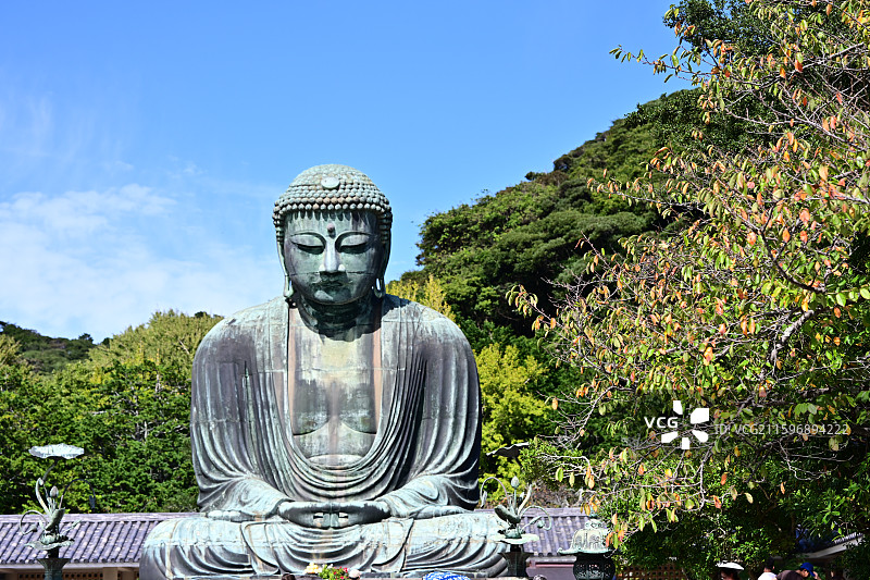 镰仓大佛，日本一Great Buddha of Kamakura, Japan图片素材