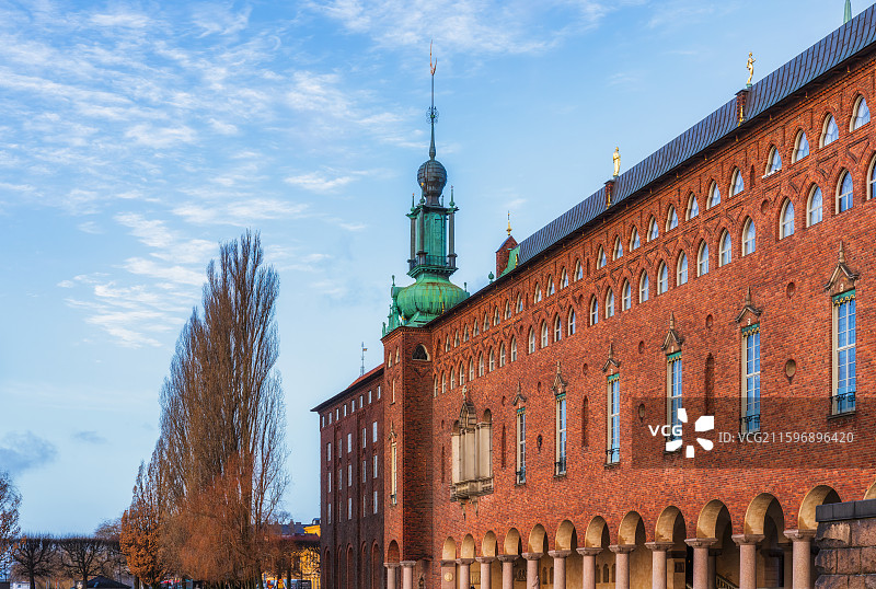Sweden，斯德哥尔摩市政厅Stockholms Stadshus，国王岛Kungsholmen图片素材