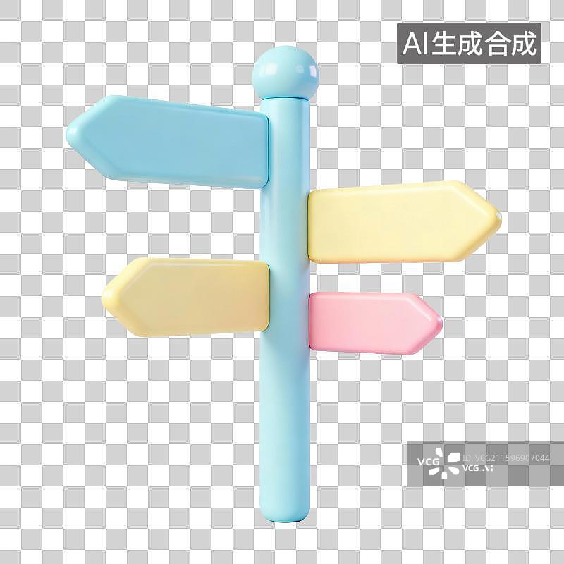 【AI数字艺术】路标路牌地图路口指示牌标语牌图片素材