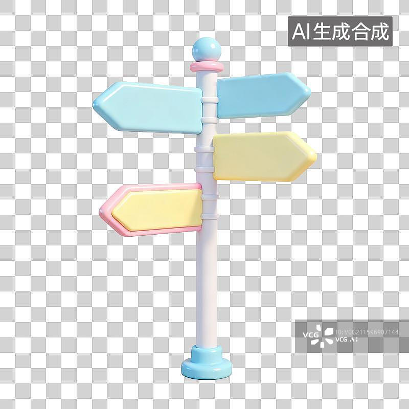 【AI数字艺术】路标路牌地图路口指示牌标语牌图片素材