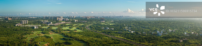 海南省海口市观澜湖度假区-全景图图片素材