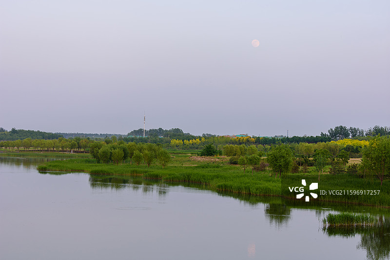 北京通州，北京城市副中心防洪体系、“通州堰”防洪体系的组成部分：温榆河左岸的宋庄蓄滞洪区。图片素材