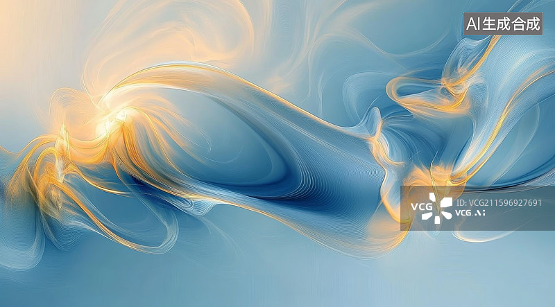 【AI数字艺术】黛蓝青色中国风水墨抽象画背景图片素材