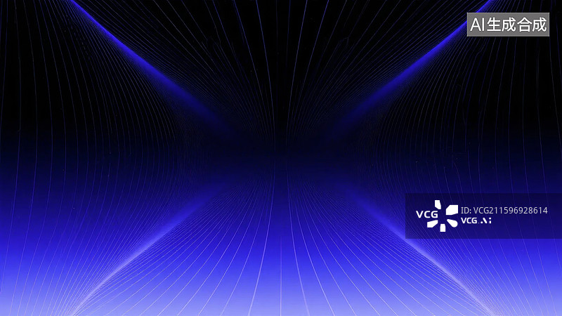 【AI数字艺术】蓝色光束抽象背景图片素材