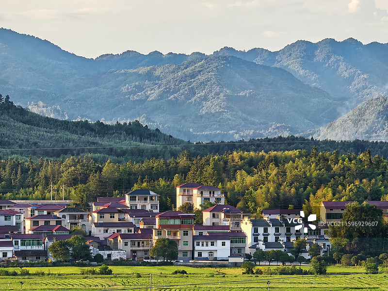 江西景德镇市浮梁县寒溪村田原风景图片素材