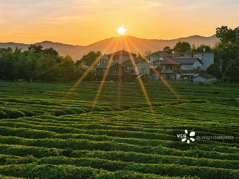 江西景德镇市浮梁县寒溪村田原风景图片素材