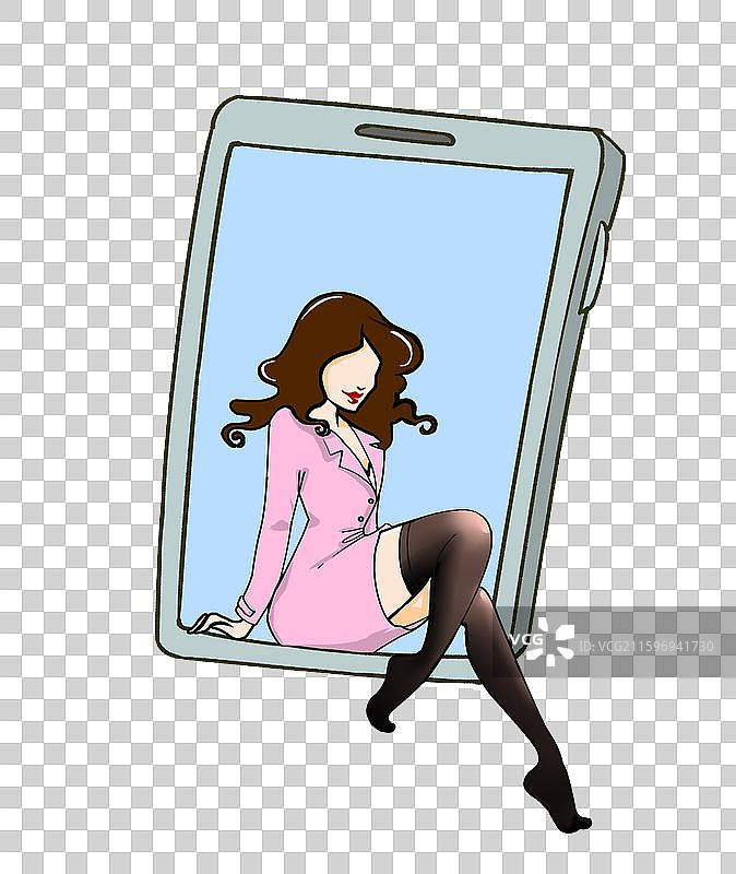 黑丝美女主播图片素材