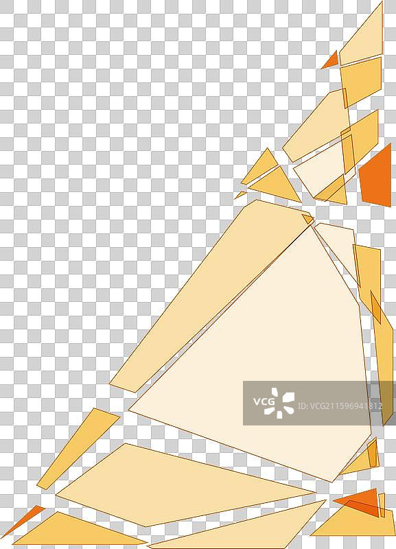 扁平风三角形设计图形破碎玻璃质感插画元素图片素材