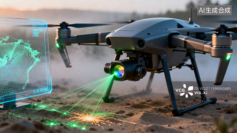 【AI数字艺术】无人机勘测设计​​图片素材
