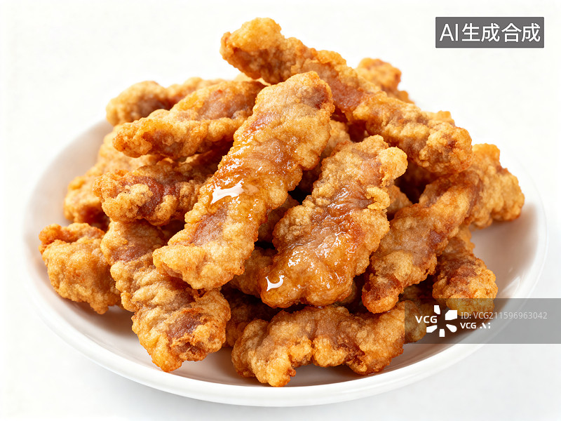 【AI数字艺术】油炸酥脆小酥肉图片素材