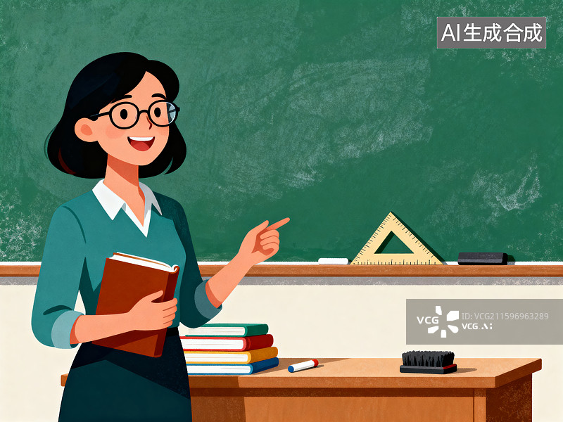 【AI数字艺术】课堂上讲课的女教师图片素材
