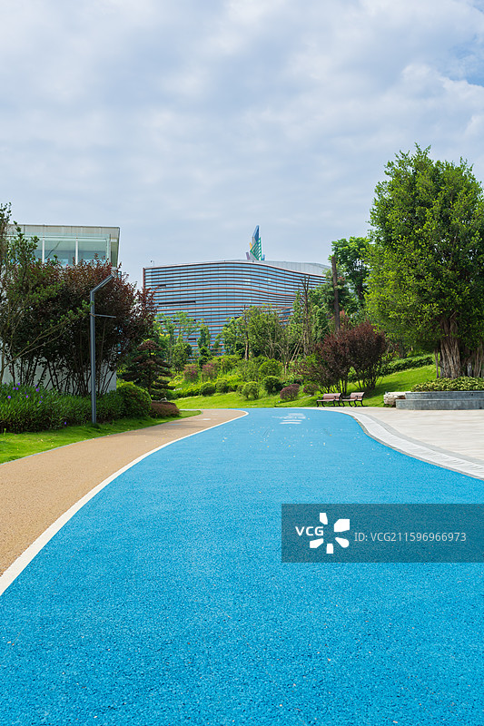 璧山玉泉湖公园跑道图片素材