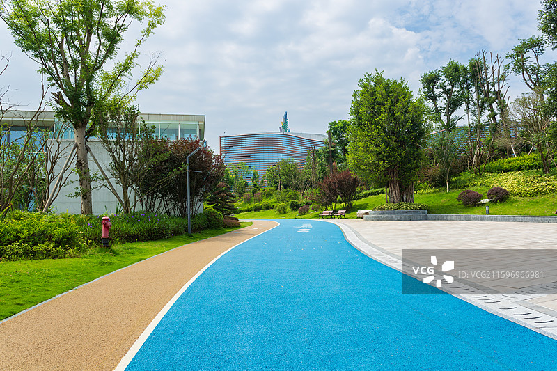 玉泉湖公园运动跑道图片素材