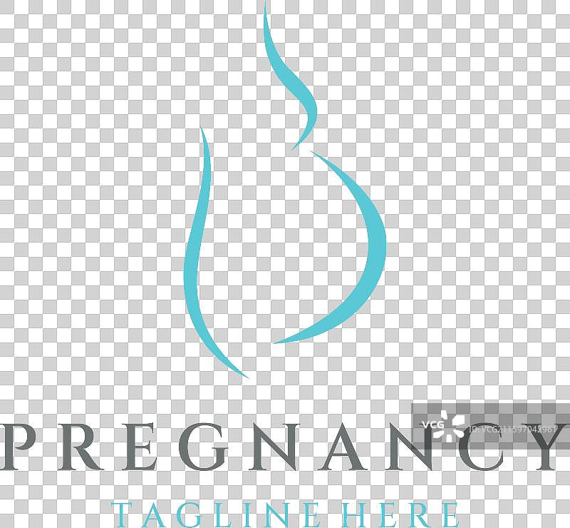 抽象的母亲或孕妇标志设计图片素材