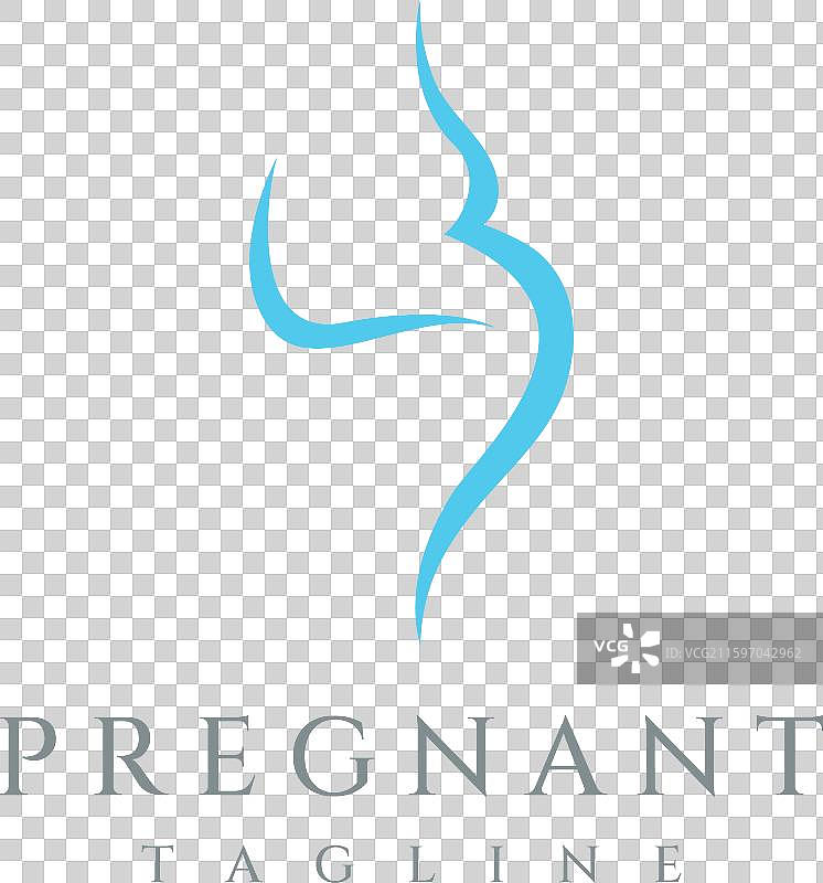 抽象的母亲或孕妇标志设计图片素材