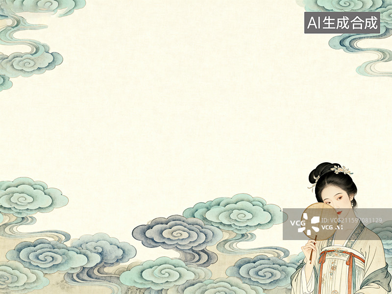【AI数字艺术】古典风格的中国传统女子图片素材