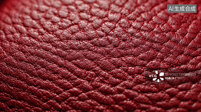 【AI数字艺术】红色皮革纹理图片素材