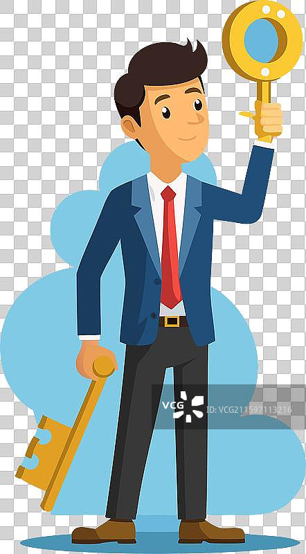 商人与金钥匙图片素材