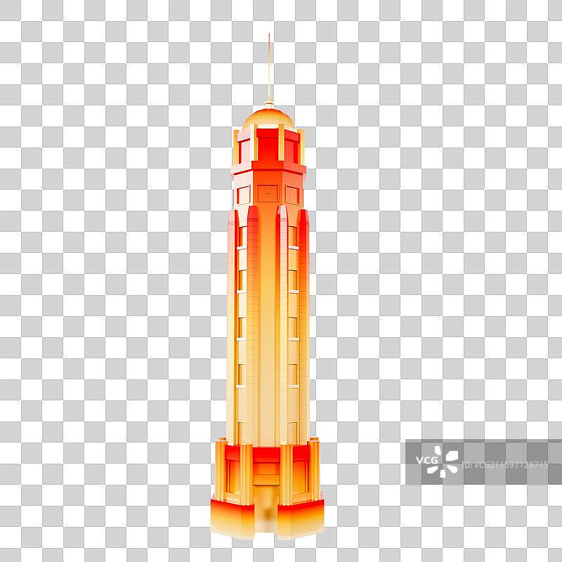 3D立体重庆地标建筑重庆解放碑图片素材