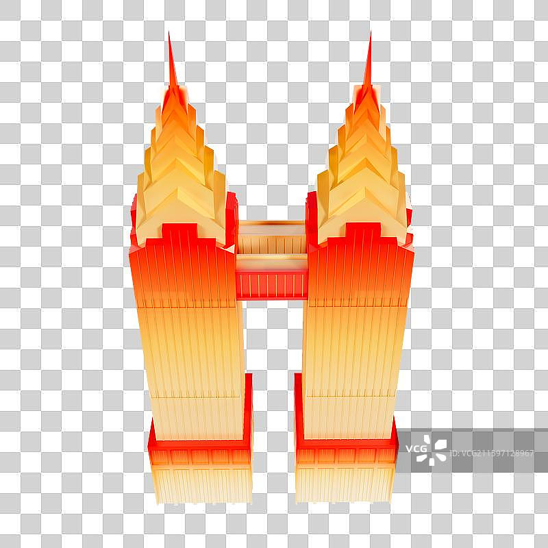 3D立体重庆地标建筑重庆双子塔图片素材