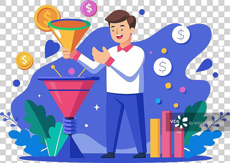 销售漏斗转化图片素材