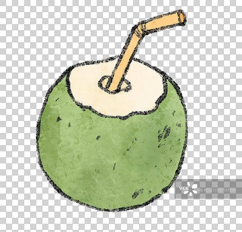 海南美食插画-椰子水图片素材