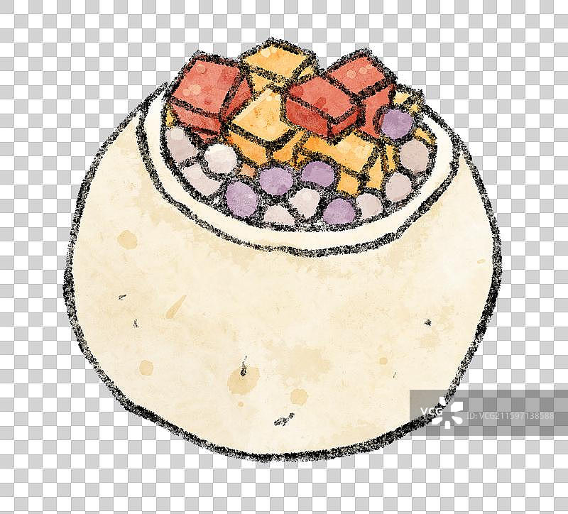 海南美食插画-椰子冻图片素材