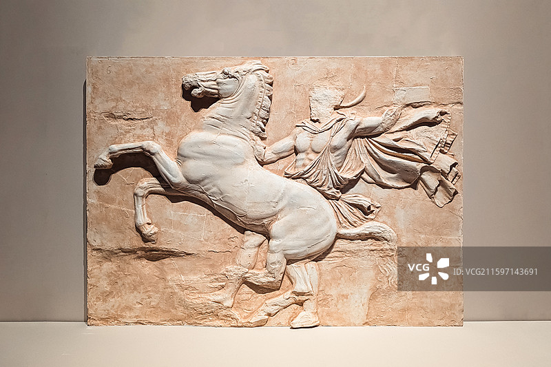 雅典卫城博物馆藏，帕特农神庙西侧八号浮雕带图片素材