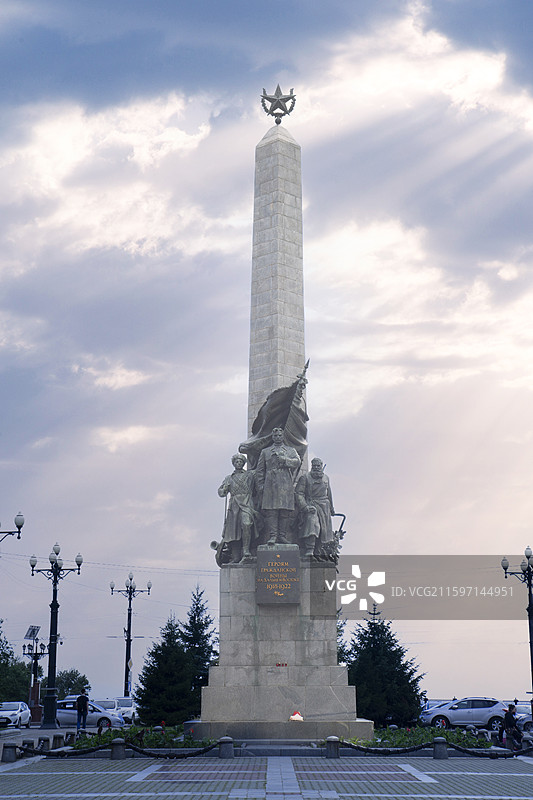 俄罗斯哈巴罗夫市青年广场图片素材