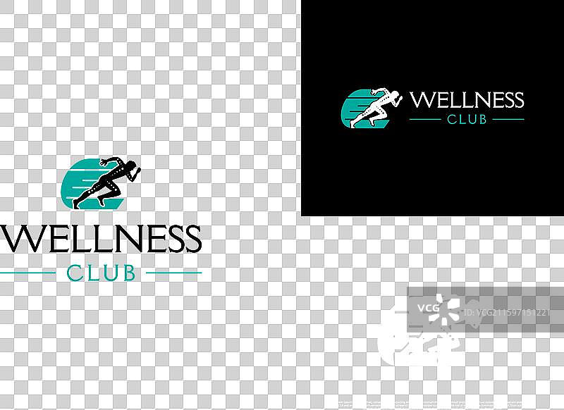 跑步运动健康标志设计模板图片素材