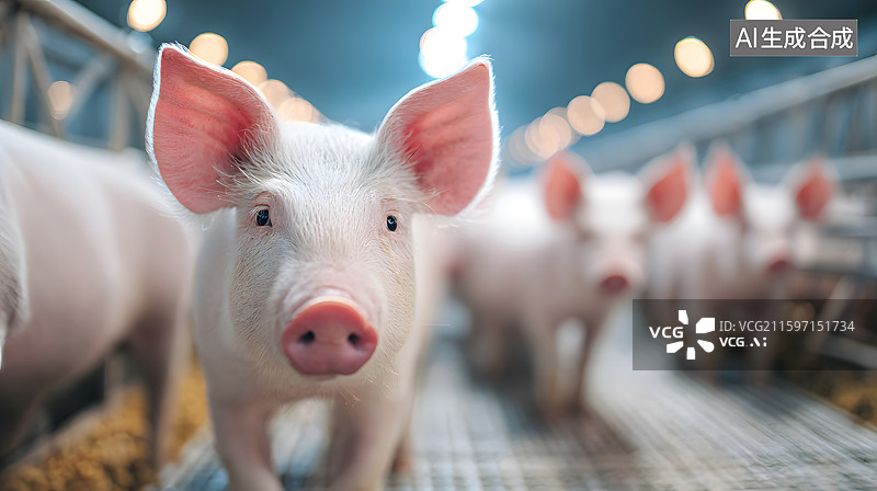【AI数字艺术】养猪场里的小猪图片素材
