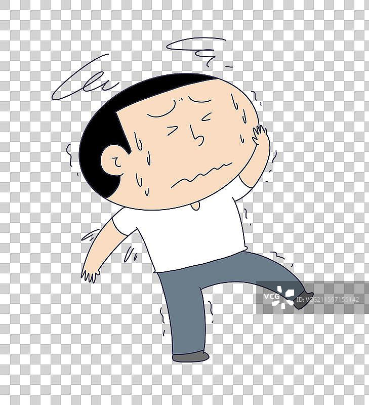 头晕的男性人物图片素材