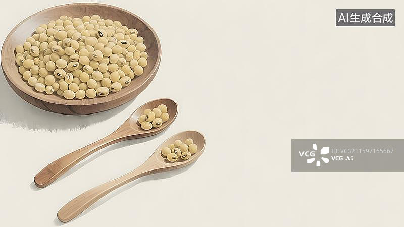 【AI数字艺术】黄豆谷物特写背景图片素材