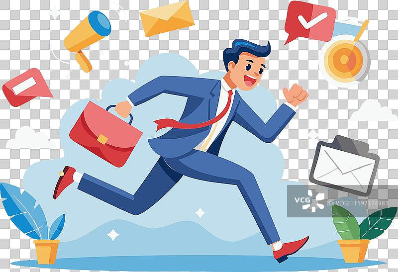 商人逃离通知图片素材