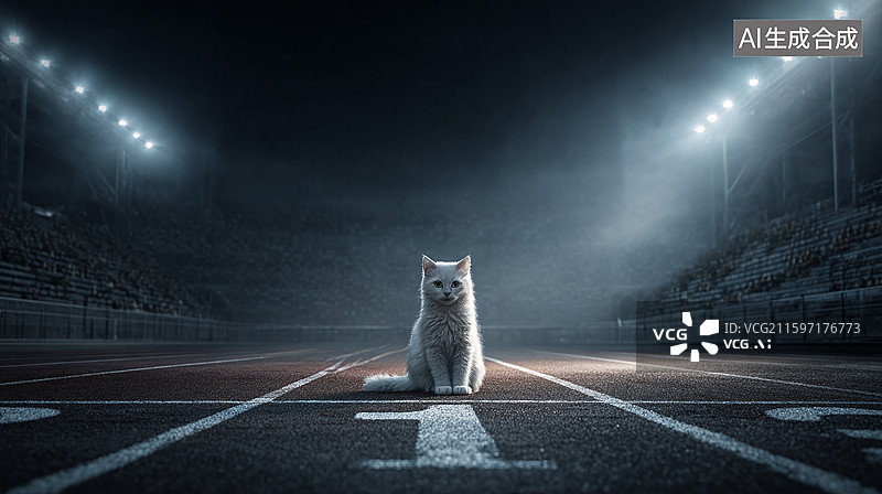 【AI数字艺术】领奖台上的冠军猫咪图片素材