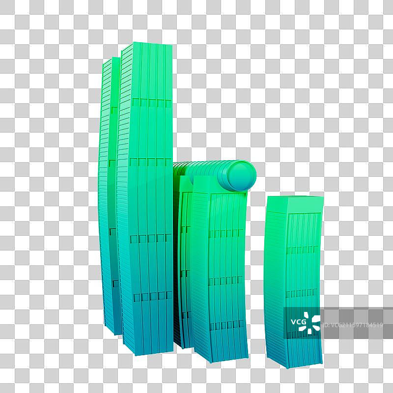 3D立体重庆地标建筑重庆来福士广场图片素材