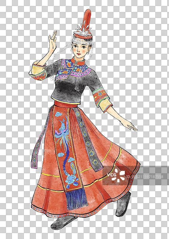 56民族，福建浙江畲族。图片素材