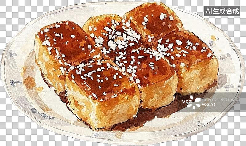 【AI数字艺术】手绘风格成都重庆美食小吃插画元素图片素材