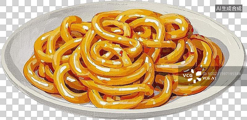 【AI数字艺术】手绘风格成都重庆美食小吃插画元素图片素材