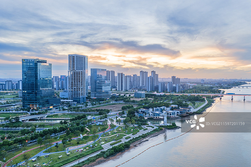 广州市南沙区明珠湾灵山岛尖、凤凰一桥、蕉门水道图片素材