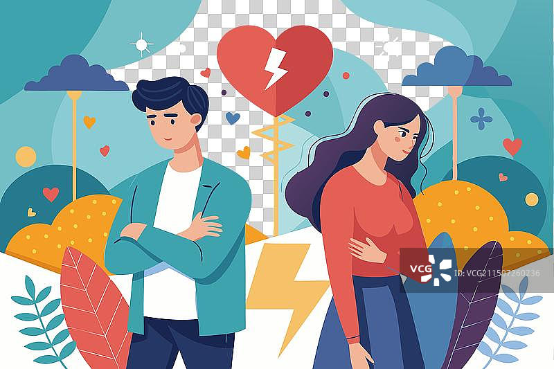 关系冲突图片素材