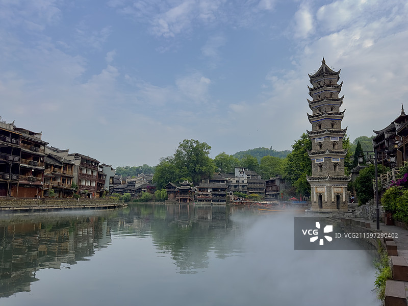 凤凰古城万名塔图片素材