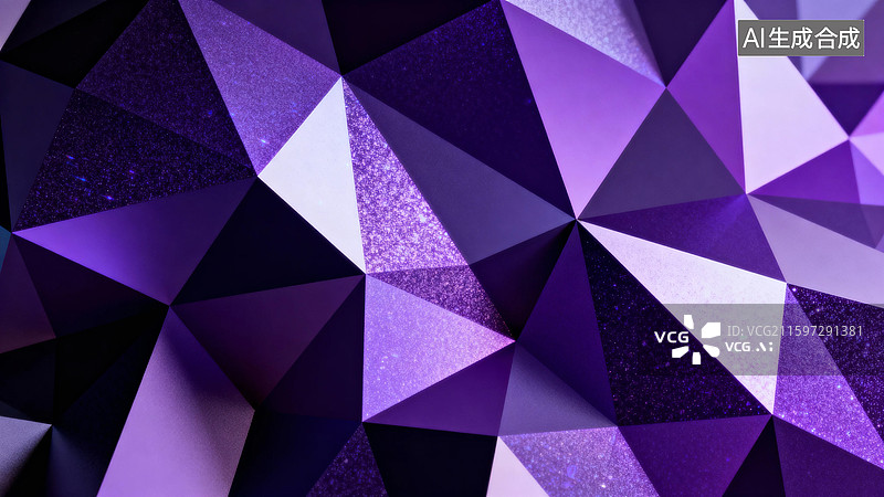 【AI数字艺术】紫色几何三角形抽象图案图片素材