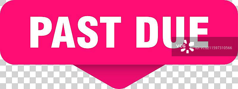 逾期贴纸，透明背景上的逾期标志图片素材