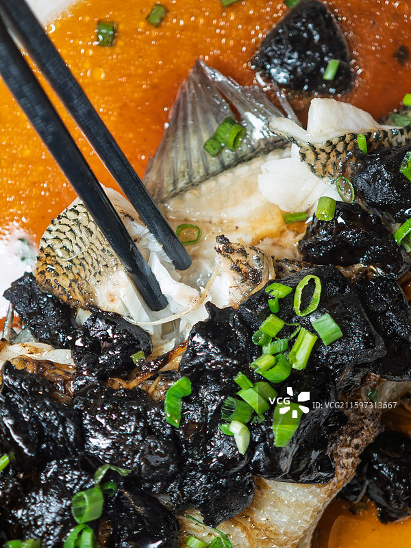 榄角清蒸鲈鱼图片素材