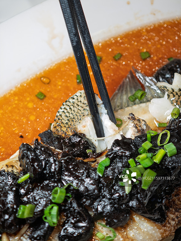 榄角清蒸鲈鱼图片素材