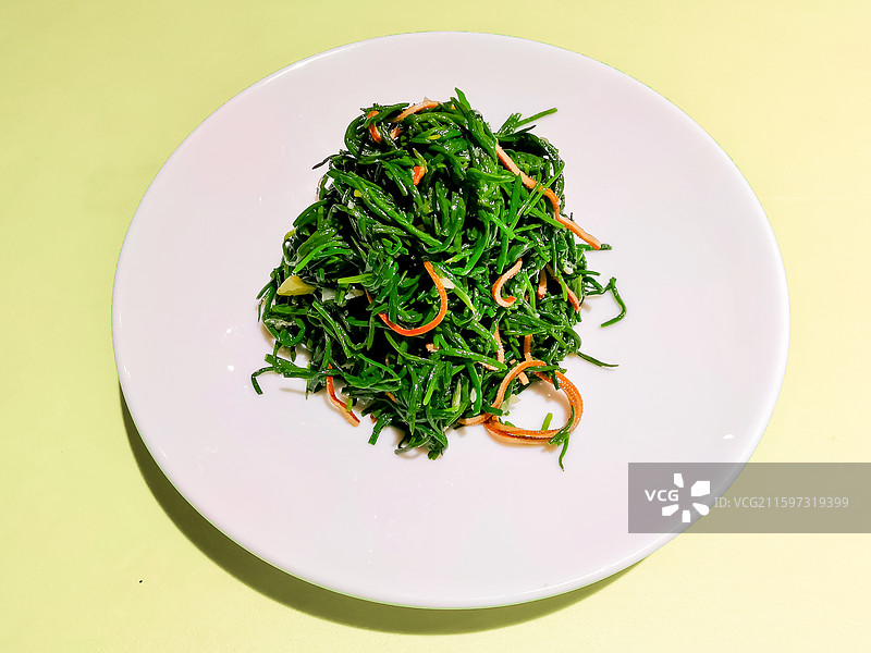 宁夏银川特色美食——凉拌沙葱图片素材