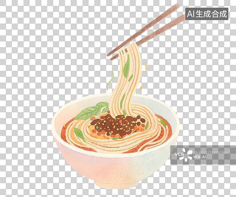【AI数字艺术】四川美食水彩插画免抠元素图片素材